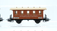 Märklin H0 Konvolut "Schwäbsche Eisenbahn" Personenwagen braun Länderbahn