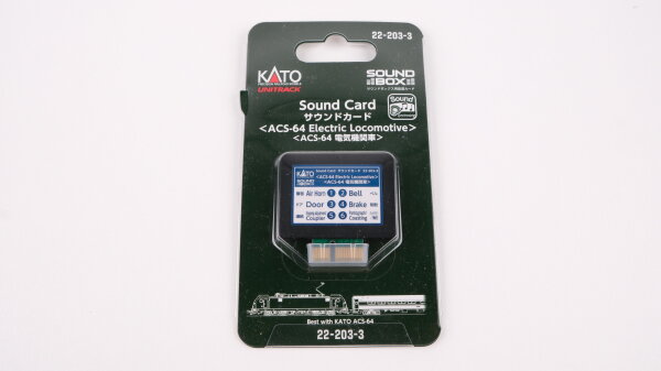 Kato 22-203-3 Unitrack Sound Card für Sound Box (ACS-64 Electric Locomotive)