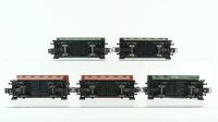 Märklin H0 Konvolut Personenwagen mit Bühne 3.Kl. braun Personenwagen mit Bühne 2.Kl. grün Packwagen Länderbahn