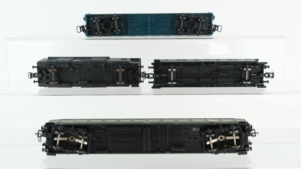 Lima /Piko/Fleischmann H0 Konvolut Personenwagen 1.Kl. beige-blau Personenwagen 4.Kl. grün Packwagen Personenwagen 2.Kl. grün DB/K.Bay.Sts.B/u.a.