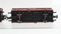 Liliput/Lima H0 Konvolut Hochbordwagen Gedeckter Güterwagen braun Gedeckter Güterwagen grün DB/FS