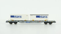 Roco H0 66620 Containertragwagen mit 2 Containern Cargo Domino SBB CFF FFS Cargo