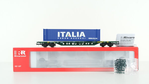 Rivarossi H0 HR6617 Containertragwagen mit Container Italia CEMAT