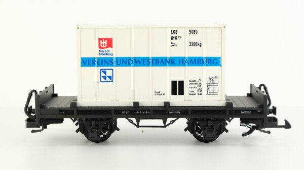 LGB G Containerwagen Port of Hamburg Vereins- und Westbank Hamburg
