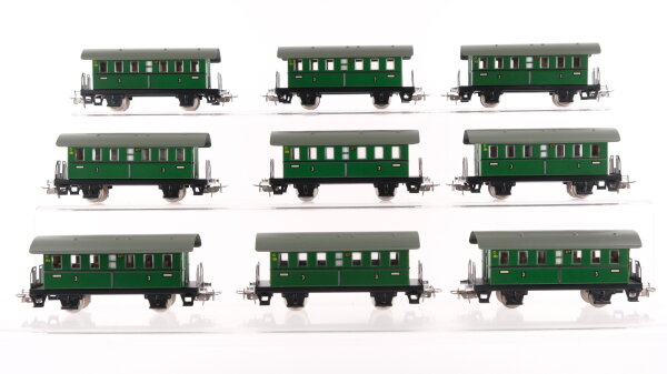 Märklin H0 50 Jahre H0 Konvolut Personenwagen 9 x Donnerbüchsen