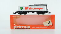 Primex H0 4588 Mineralöl-Kesselwagen BP STROMEYER...