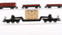 Märklin H0 Konvolut Güterwagen Schwerlastwagen mit Kiste, Schiebewandwagen "DB Cargo", Hochbordwagen, Niederbordwagen DB