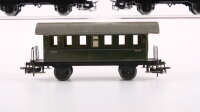 Märklin H0 Konvolut Personenwagen 5 x Donnerbüchse grün, 2 x Donnerbüchse rot/beige