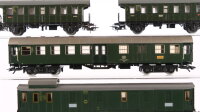Märklin H0 Konvolut Personenwagen 2 x Personenwagen 4002 Stg 2.Kl., Mitteleinstiegswagen (1 Fenster lose), Gepäckwagen DD,DRG, Länderbahn