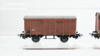 Märklin H0 Konvolut Güterwagen Gedeckter Güterwagen braun 312, Gedeckter Güterwagen braun mit Bremserhaus und Schlusslicht 320