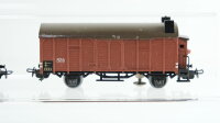 Märklin H0 Konvolut Güterwagen Gedeckter Güterwagen braun 312, Gedeckter Güterwagen braun mit Bremserhaus und Schlusslicht 320
