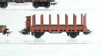 Märklin H0 Konvolut Hochbordwagen 4-achsig dunkelbraun 331, Rungenwagen mit Bremserhaus 321, Rungenwagen mit Bremserhaus ohne Rungen 321