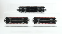 Märklin H0 Konvolut Hochbordwagen 4-achsig dunkelbraun 331, Rungenwagen mit Bremserhaus 321, Rungenwagen mit Bremserhaus ohne Rungen 321