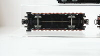 Märklin H0 Konvolut Hochbordwagen 4-achsig dunkelbraun 331, Rungenwagen mit Bremserhaus 321, Rungenwagen mit Bremserhaus ohne Rungen 321