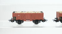 Märklin H0 Konvolut Güterwagen 2 x Hochbordwagen braun Schotterladung 311