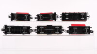 Märklin H0 Konvolut Güterwagen 3 x Kipplore, Braunkohlestaub Silowagen, Kühlwagen, Rungenwagen mit Wiking Serviewagen "Still" und 2 Gabelstapler DB, u.a.