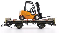 LGB G  Flachwagen gealtert mit Jungheinrich Gabelstapler...