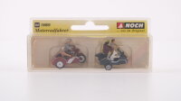 NOCH H0 15905 Motorradfahrer (2 Motorräder mit...