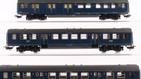 Märklin H0 Konvolut Personenwagen 2.Kl blau Postwagen blau NS