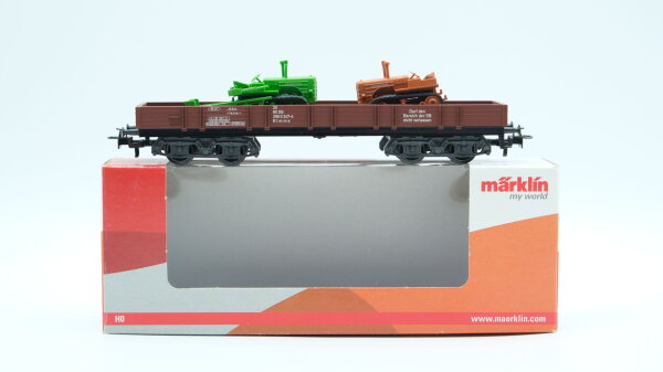Märklin H0 4474 Niederbordwagen beladen DB
