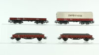 Märklin H0 Konvolut Niederbordwagen mit ladung Niederbordwagen Niederbordwagen mit Plane "primex" DB