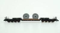 Fleischmann N 8299 Tiefladewagen mit 2 Kabelrollen SSt...