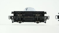 Märklin H0 Konvolut Niederbordwagen mit Plane und Bremserhaus 322,  Flachwagen mit Golfball "secotex P II Tour Elektro Obermeier" Länderbahn