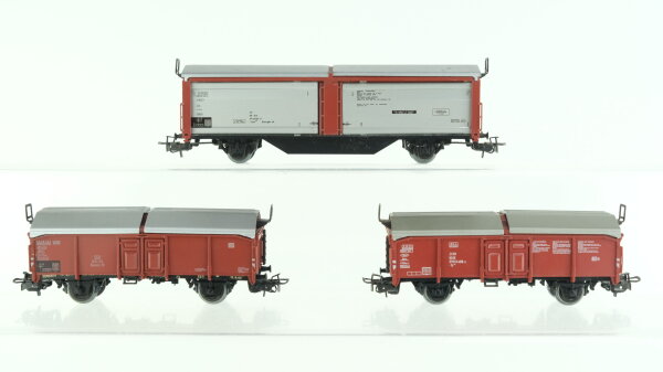 Märklin H0 Konvolut Seitenwandschiebewagen mit Klappdeckel Klappdeckelwagen DB