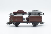 Märklin H0 315/4G Autotransportwagen Off 52 beladen DB