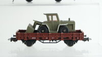 Märklin/u.a. H0 Konvolut Güterwagen Militärtransport mit Kranwagen teilw. Eigenbau DB, u.a.