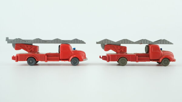 Wiking H0 unverglast 2 Magirus Leiterwagen