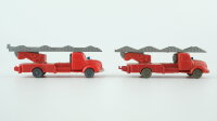 Wiking H0 unverglast 2 Magirus Leiterwagen
