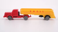 Wiking H0 unverglast Henschel Tanklastzug Shell rot