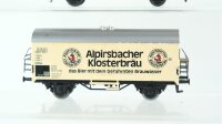 Märklin H0 Konvolut Kühlwagen Bierwagen "Alpirsbacher" Gedeckter Güterwagen mit Zugschluß Containertragewagen "Märklin" DB