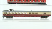 Fleischmann N Konvolut Personenwagen TEE Restaurantwagen mit Pantograph, Mitteleinstiegswagen 1./2.Kl., Abteilwagen 1.Kl., Gepäckwagen DB, DR (2 Kupplungen fehlen)