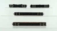Fleischmann N Konvolut Personenwagen TEE Restaurantwagen mit Pantograph, Mitteleinstiegswagen 1./2.Kl., Abteilwagen 1.Kl., Gepäckwagen DB, DR (2 Kupplungen fehlen)