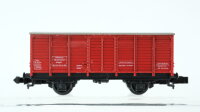 Minitrix N Konvolut Güterwagen Viehtransportwagen, gedeckter Güterwagen "Hilfszug Feuerlöschwagen", Rungenwagen Holzladung, Hochbordwagen, Niederbordwagen DB