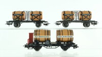 Märklin H0 Konvolut Weinfasswagen "Bordeaux" Weinfasswagen mit Bremserhaus "Actien-Gesellschaft Rosenheim" Länderbahn