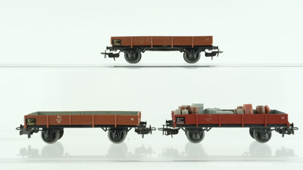 Märklin H0 Konvolut Niederbordwagen Niederbordwagen mit Ladung DB