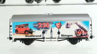 Märklin/Baur H0 Konvolut Gedeckter Güterwagen "Stückgut-Schnellverkehr" Hochbordwagen Niederbordwagen mit Plane "Märklin" Kesselwagen "Shell" Kühlwagen "250 Jahre Stadtbrand Ehingen" DB