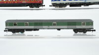Minitrix/Lima N Konvolut Gepäckwagen grün/grau Speisewagen "DSG" rot Personenwagen 2.Kl. blau/grau DB