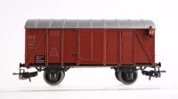 Märklin H0 Konvolut Güterwagen Kranwagen, Kranschutzwagen, Niederbordwagen mit Raupe, Hochbordwagen, gedeckter Güterwagen mit Schlusslichter DB