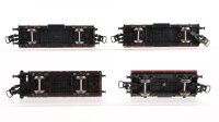Lima H0 Konvolut Güterwagen Drehschemelwagen, Hochbordwagen mit Holzladung, Niederbordwagen mit Bremserhaus und Ladung FS, u.a.