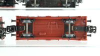 Märklin H0 Konvolut Niederbordwagen Gedeckter Güterwagen Rungenwagen Hochbordwagen mit Holz DB