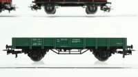 Märklin H0 Konvolut Kranschutzwagen Niederbordwagen Hochbordwagen mit Holz Niederbordwagen mit Holz Nierderboirdwagen 4-achsig DB
