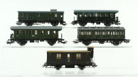 Märklin H0 Konvolut Personenwagen 2.Kl. Abteilwagen  2.Kl. Packwagen "4003" Packwagen mit Bremserhaus Länderbahn/K.P.E.V.