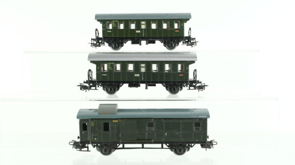 Märklin H0 Konvolut Personenwagen 2.Kl. Packwagen "4003" Länderbahn