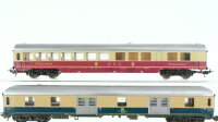 Märklin/Lima H0 Konvolut Packwagen beige/oceanblau Speisewagen beige/rot DB/DSG
