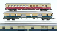 Märklin/Lima H0 Konvolut Packwagen beige/oceanblau Speisewagen beige/rot DB/DSG