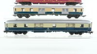 Märklin/Lima H0 Konvolut Packwagen beige/oceanblau Speisewagen beige/rot DB/DSG